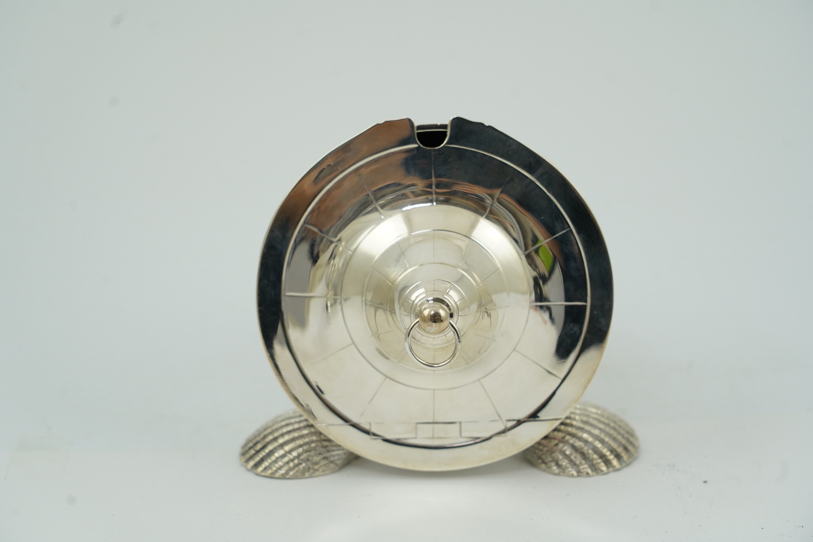 A Victorian novelty silver spoon warmer, modelled as a buoy, by Atkin Brothers
